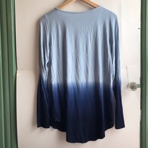 American Eagle Outfitters Tops - AMERICAN EAGLE Navy Blue Ombre Lace Up Long Sleeve American Eagle Outfitters Tops - AMERICAN EAGLE Navy Blue Ombre Lace Up Long Sleeve